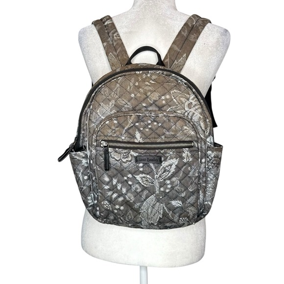 Vera Bradley Handbags - Vera Bradley Cloud‎ Gray Paisley Print Quilted Fabric Backpack